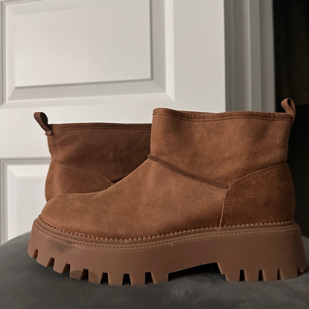 Brown Suede Ankle Boots